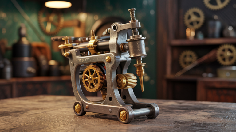 Ilustração da primeira máquina de tatuagem baseada no invento de O’Reilly.