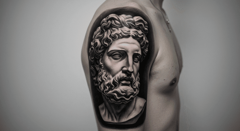 Close-up de uma agulha magnum fazendo um sombreamento suave em uma tatuagem, demonstrando as técnicas de sombreamento.